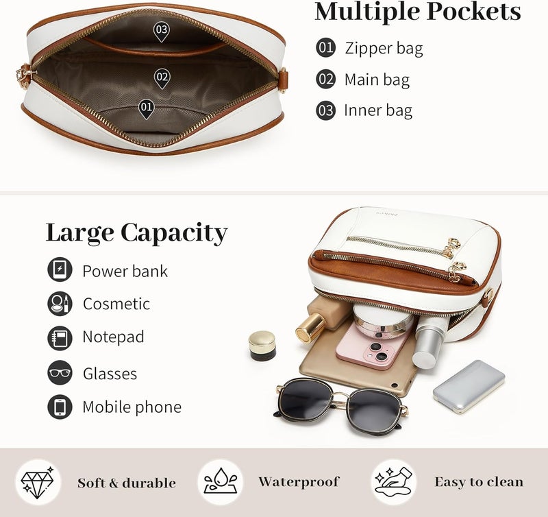 Makes Crossbody Purse for Women Small Crossbody Bags Trendy Vegan Leather with Adjustable Shoulder Straps Gift for Mother Wife Mom - Image 4